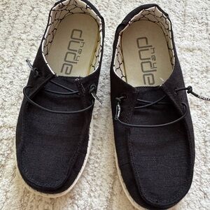 Hey Dude little boy Black Slip-On moccasins